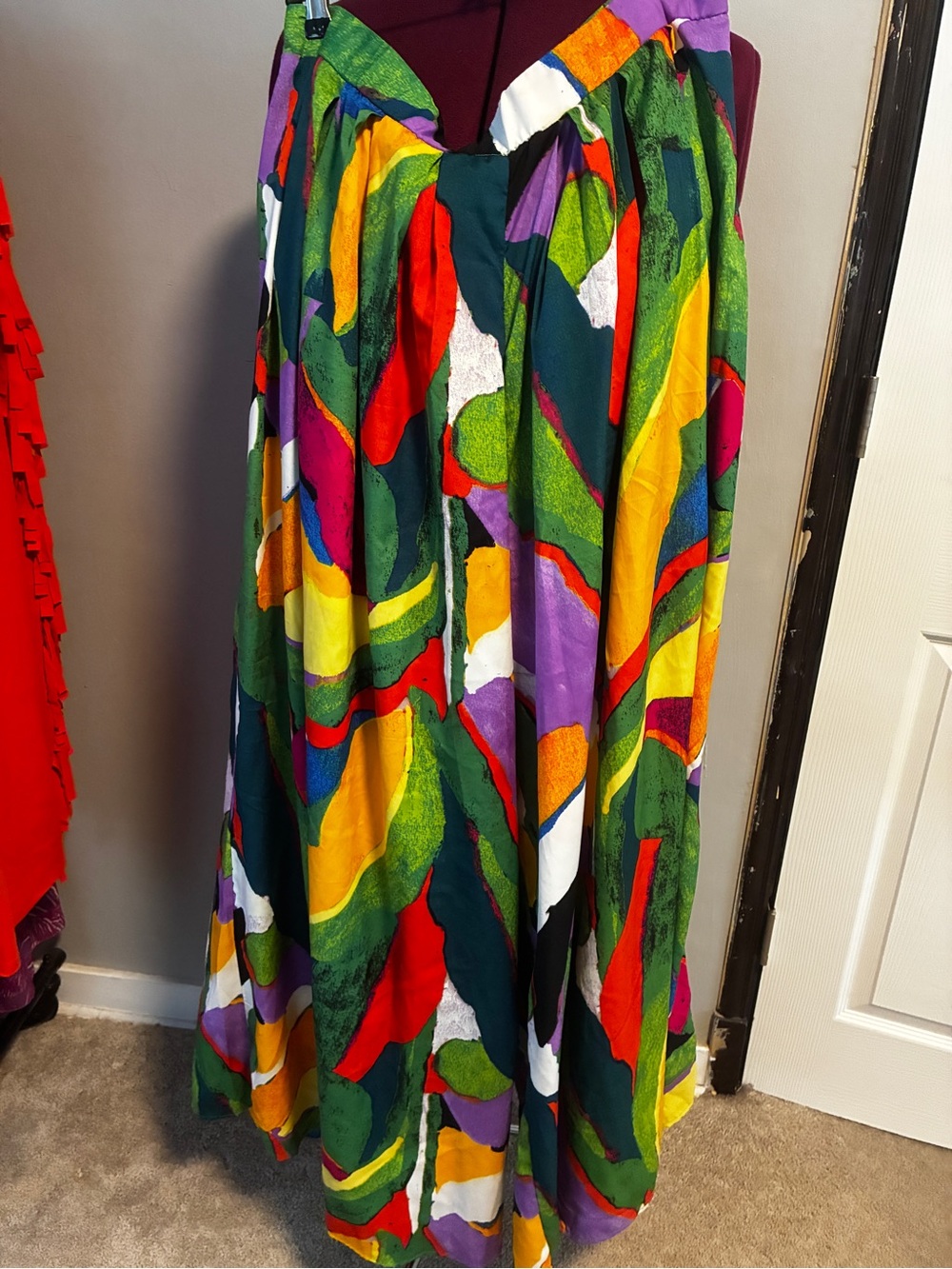 Multicolor Abstract Print Palazzo Pants